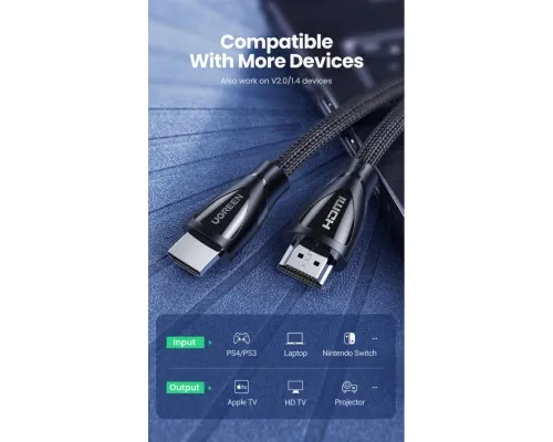 Кабель мультимедійний HDMI M to HDMI M 3.0m V2.1 Ugreen (80404)