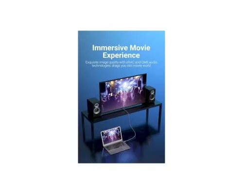 Кабель мультимедійний HDMI M to HDMI M 2.0m V2.1 8K60Hz silver VENTION (ALCIH)