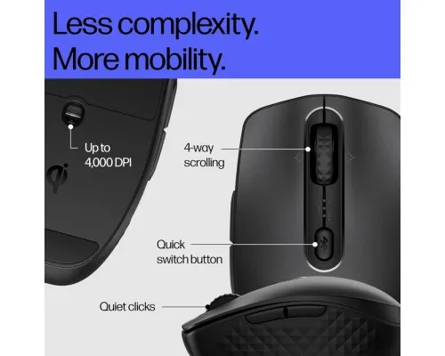Мишка HP 690 Rechargeable Bluetooth Black (7M1D4AA)