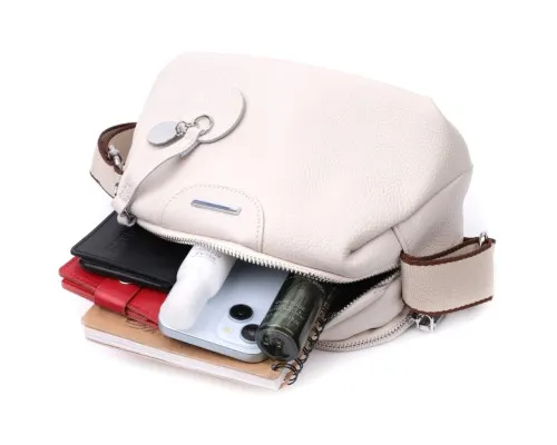 Сумка Vintage З натуральної шкіри Біла (22593)