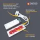 Мережевий подовжувач TECCO 2м 3 поста white (8681277841866)