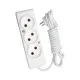 Мережевий подовжувач TECCO 2м 3 поста white (8681277841866)