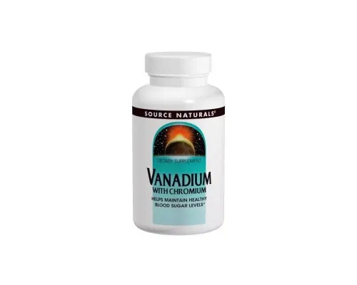 Мінерали Source Naturals Ванадій з Хромом, 90 таблеток (SNS-01835)