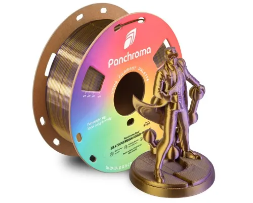 Пластик для 3D-принтера Polymaker PLA PANCHROMA DUAL SILK 1,75mm 1kg Gold-Purple (CA03029)