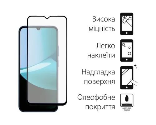 Скло захисне Dengos Xiaomi Redmi 15C Black 2 pcs (DG-TG2P-88)