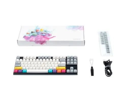 Клавіатура Varmilo APT87 CMYK C-TK Brown Wireless White Led UA (A92A024D3A5A17A007)