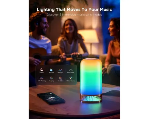Світильник Govee H6022 Table Lamp 2, RGBICWW, WI-FI/Bluetooth, білий (H60223D1)