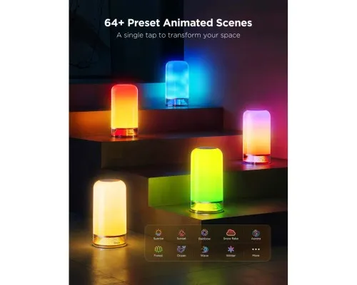 Світильник Govee H6022 Table Lamp 2, RGBICWW, WI-FI/Bluetooth, білий (H60223D1)