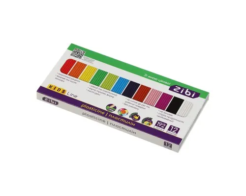Пластилін ZiBi KIDS Line 12 кольорів, 192 г (ZB.6274)