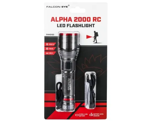 Ліхтар Falcon Eye тактичний Alpha 2000 RC (2000 Lm) Focus Rechargeable Type-C (FHH0123) (DAS303958)