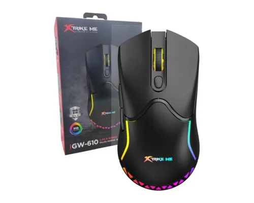 Мишка Xtrike ME GW-610 Wireless RGB Black (GW-610)