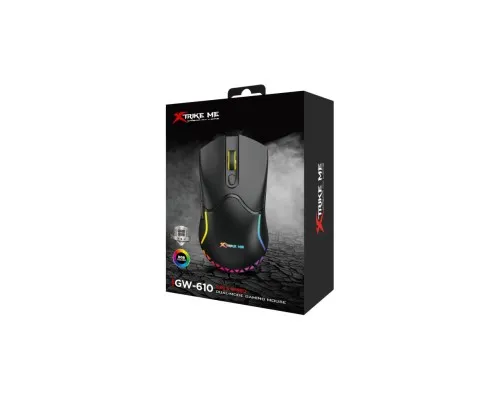 Мишка Xtrike ME GW-610 Wireless RGB Black (GW-610)