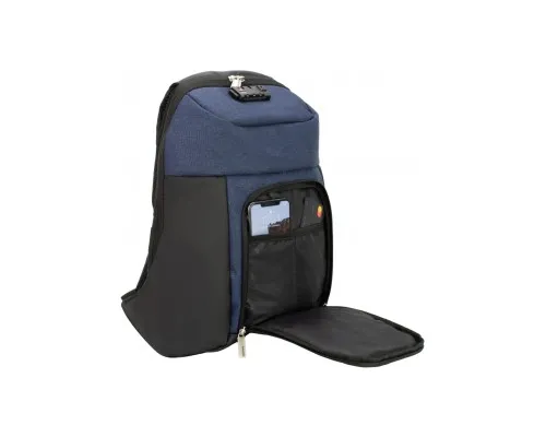 Рюкзак шкільний Optima 17" USB унісекс Синій (O96914-02)