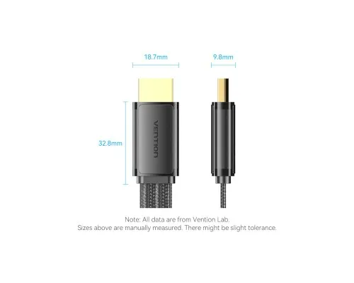 Кабель мультимедійний HDMI M to HDMI M 2.0m V2.1 8K60Hz flat VENTION (ALKBH)
