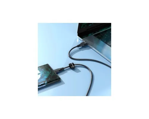 Дата кабель USB 2.0 AM to Micro 5P 1.2m 2.4A TPE C3-09 black Acefast (6974316280880)