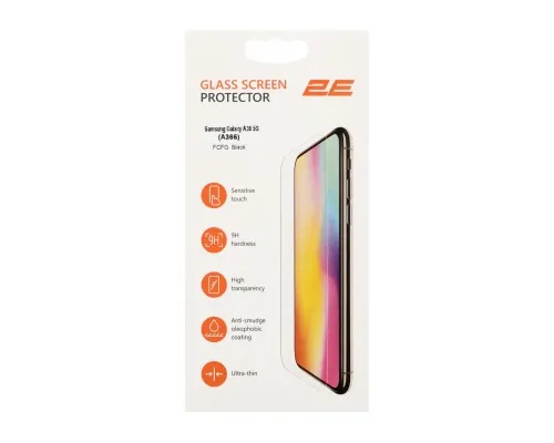 Скло захисне 2E Samsung Galaxy A36 5G (A366) 2.5D FCFG black (2E-G-A36-SMFCFG-BB)