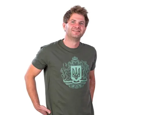 Футболка Sol's Imperial 190 Герб України хакі L (11500269/137L)