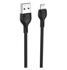Дата кабель USB 2.0 AM to Lightning 1.0m 2.1A black XO (XO-NB200-L-1-BK)