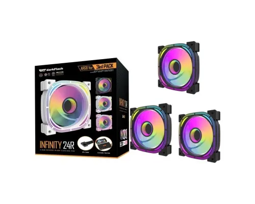 Кулер до корпусу DARKFLASH INF24 3IN1(PWM) BLACK
