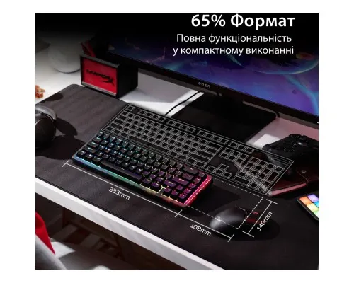 Клавіатура HyperX Origins 2 65 HX Red USB UA Black (B4QS3AA)