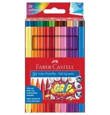 Фломастери Faber-Castell тригранні Grip felt-tip pen, 20 кольорів (17766)