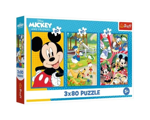 Пазл Trefl Mickey&friends Команда Міккі Мауса 3 х 80 елементів (5900511348873)