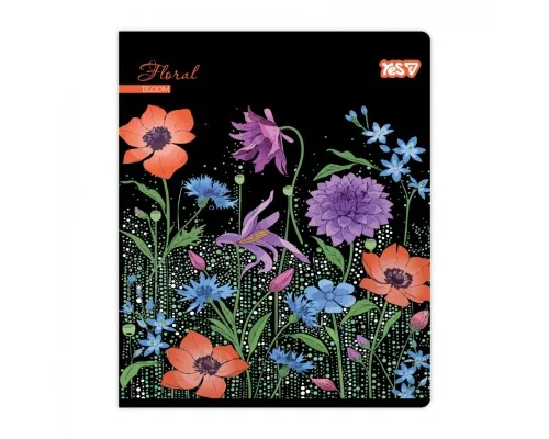 Зошит Yes Floral bloom А5 24 аркушів клітинка (768592)