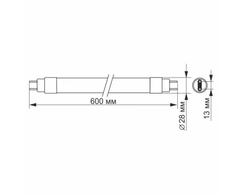Лампочка Videx T8b 9W 0.6M 6200K 220V (VL-T8b-09066)