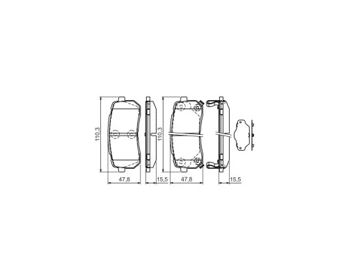 Гальмівні колодки Bosch 0 986 494 327