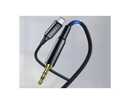 Кабель мультимедійний USB-C to 3.5mm M 1.0m black Choetech (AUX006)