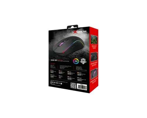 Мишка Xtrike ME GW-611 Wireless RGB Black (GW-611)