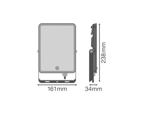 Прожектор LEDVANCE Flood ESSENTIAL SENSOR 50W 840 BK IP65 (4058075768390)