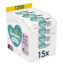 Дитячі вологі серветки Pampers Sensitive 15 x 80 шт. (8001841063188)
