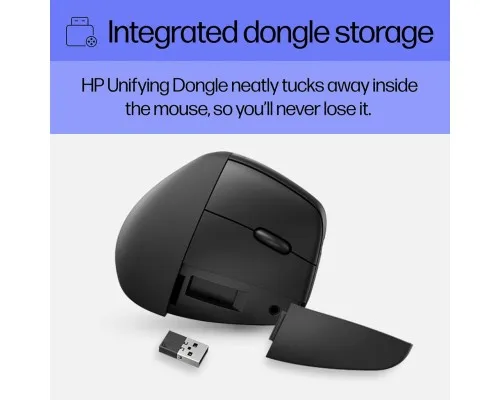 Мишка HP 920 Ergonomic Vertical Wireless/Bluetooth Black (6H1A4AA)