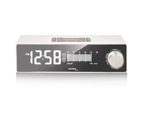 Настільний годинник Technoline з радіо WT483 White/Silver (DAS302714)