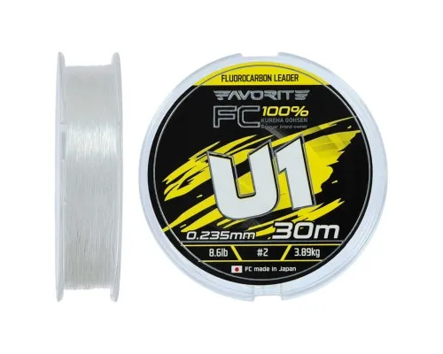 Флюорокарбон Favorite U1 FC 30m 2.0/0.235mm 8.6lb/3.89kg (1693.12.12)