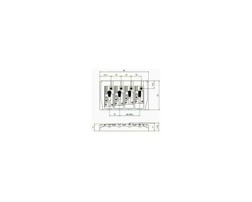 Бридж для гітари Paxphil BB404 Gold