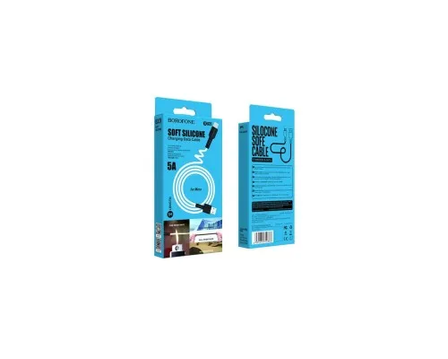 Дата кабель USB 2.0 AM to Micro 5P 1.0m silicone white BOROFONE (6931474710383)