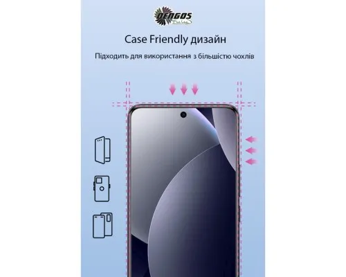 Скло захисне Dengos Xiaomi Redmi Note 15 Pro 4G Black 2 pcs (DG-TG2P-100)