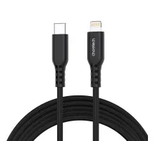 Дата кабель USB-C to Lightning 1.8m MFi PD20W braided black Choetech (XCL-1021-BK)