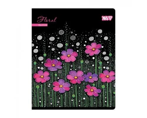 Зошит Yes Floral bloom А5 24 аркушів лінія (768593)