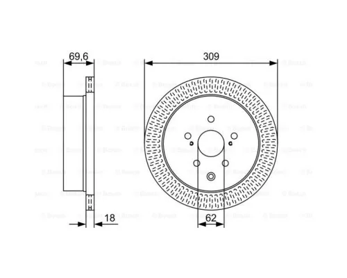 Гальмівний диск Bosch 0 986 479 T57