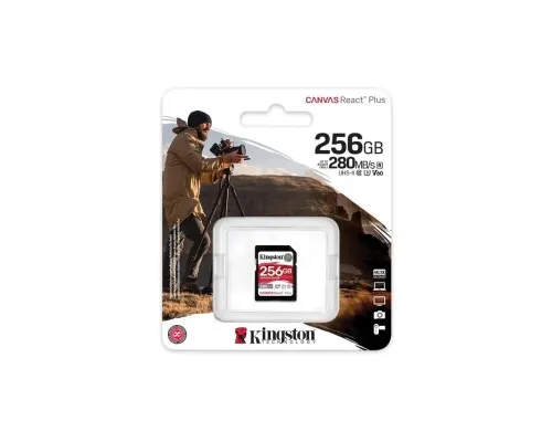 Карта пам'яті Kingston 256GB SDXC class 10 UHS-II U3 Canvas React Plus (SDR2V6/256GB)