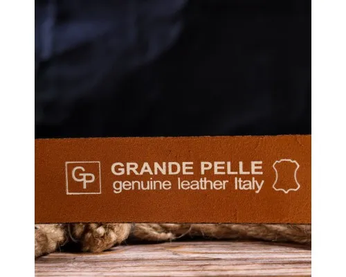 Ремінь Grande Pelle З натуральної шкіри Рудий (21472)