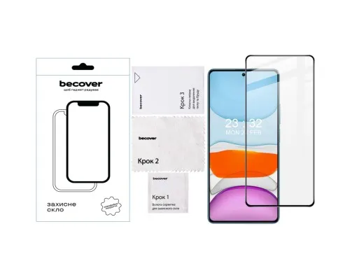 Скло захисне BeCover Xiaomi Redmi Note 14 4G Black (713099)