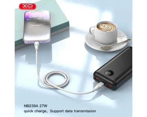 Дата кабель USB-C to Lightning 1.0m 27W High Elastic Zeus XO (NBQ239A_White)
