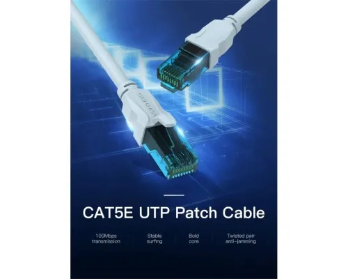 Патч-корд 5м, RJ-45 cat 5e UTP blue Vention (VAP-A10-S500)