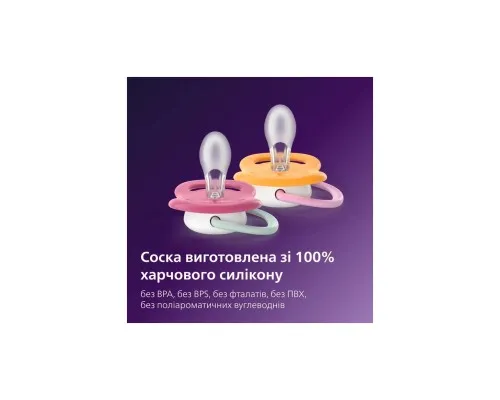 Пустушка Philips AVENT Ultra Air I love… для дівчат, 6-18 міс (SCF080/04)