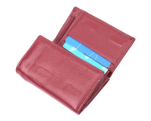 Гаманець ST Leather Шкіряний Бордовий (22489)