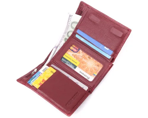 Гаманець ST Leather Шкіряний Бордовий (22489)